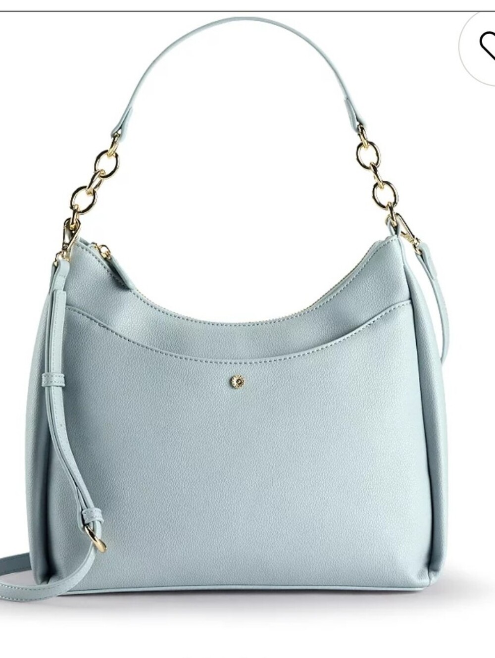 Womens LC Lauren Conrad Nia Daily Shoulder Bag Light Blue/gold
